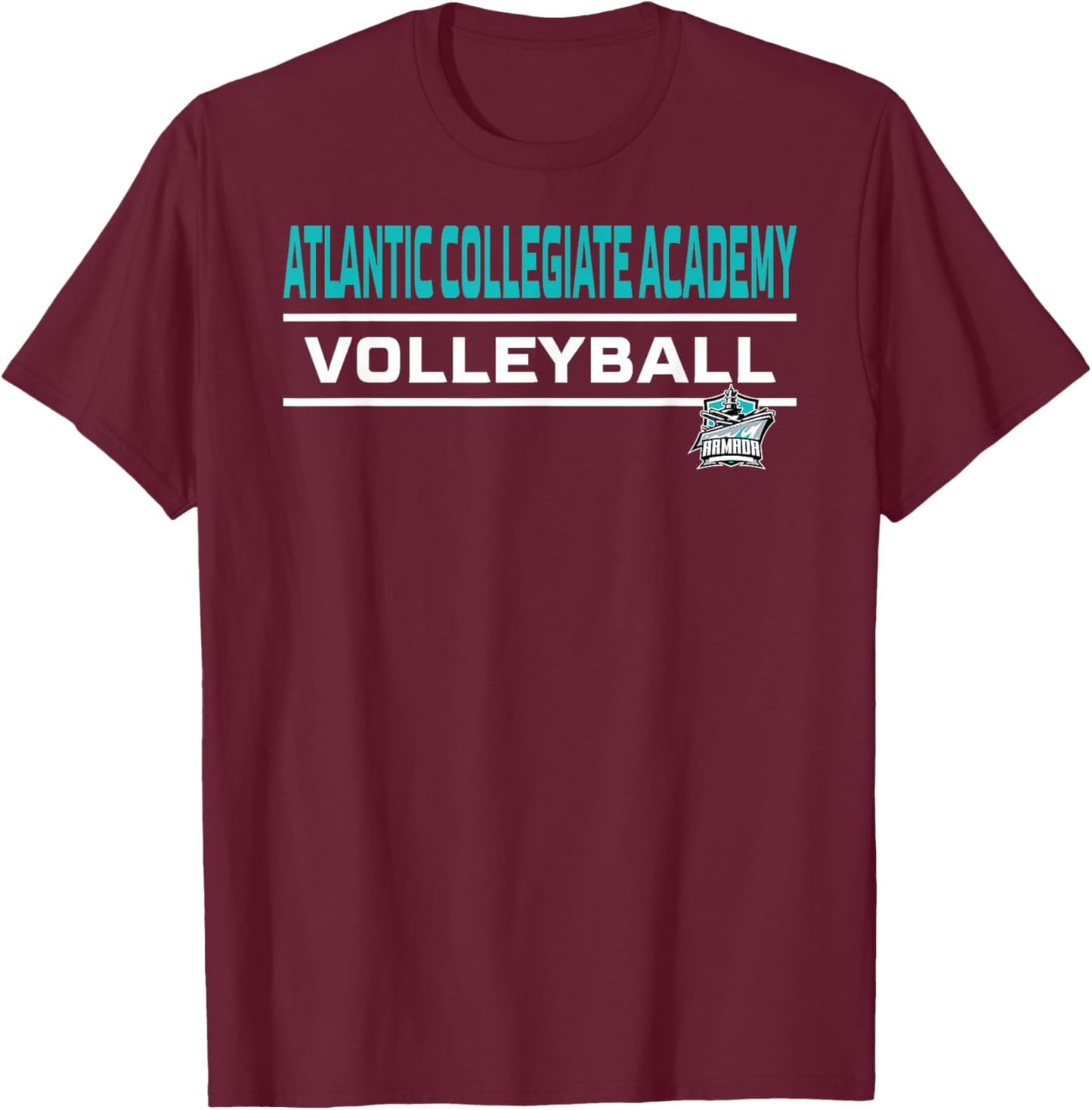 Atlantic Collegiate Academy Armada Volleyball T-Shirt - T-Shirt | Maroon