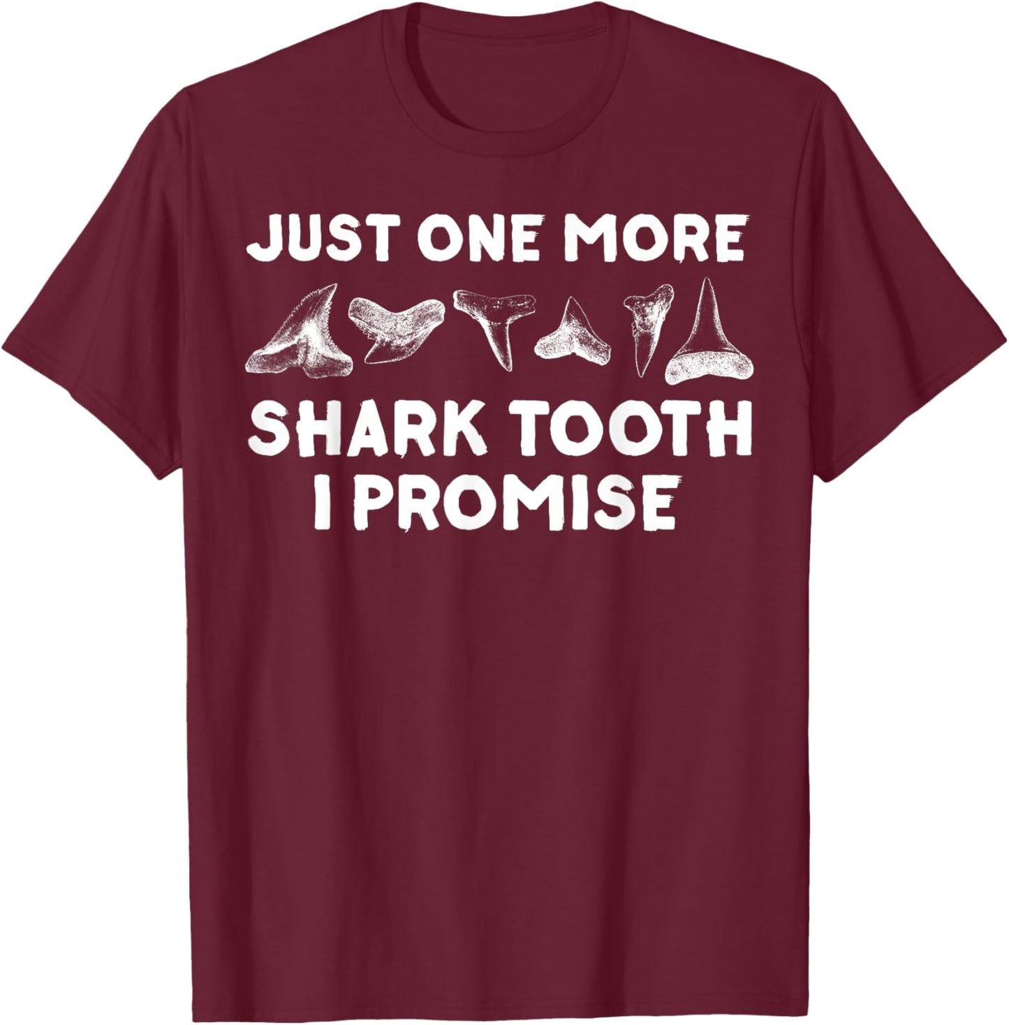 Funny Shark Teeth Design Women Shark Teeth Hunting T-Shirt - T-Shirt | Maroon