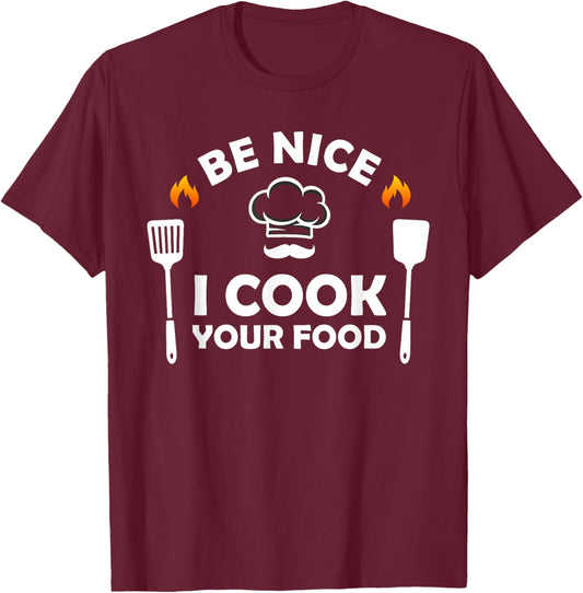 Funny Chef Design Women Cooking Lover Culinary Cook T-Shirt - T-Shirt | Maroon