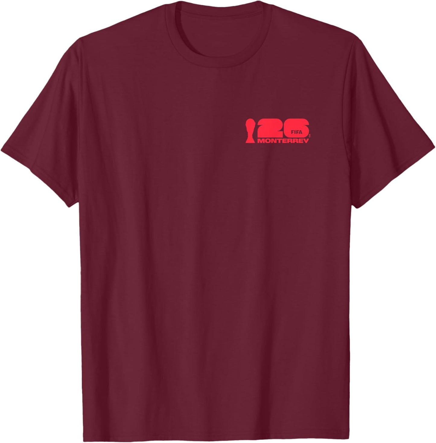FIFA World CUP26 Monterrey Poster T-Shirt - T-Shirt | Maroon