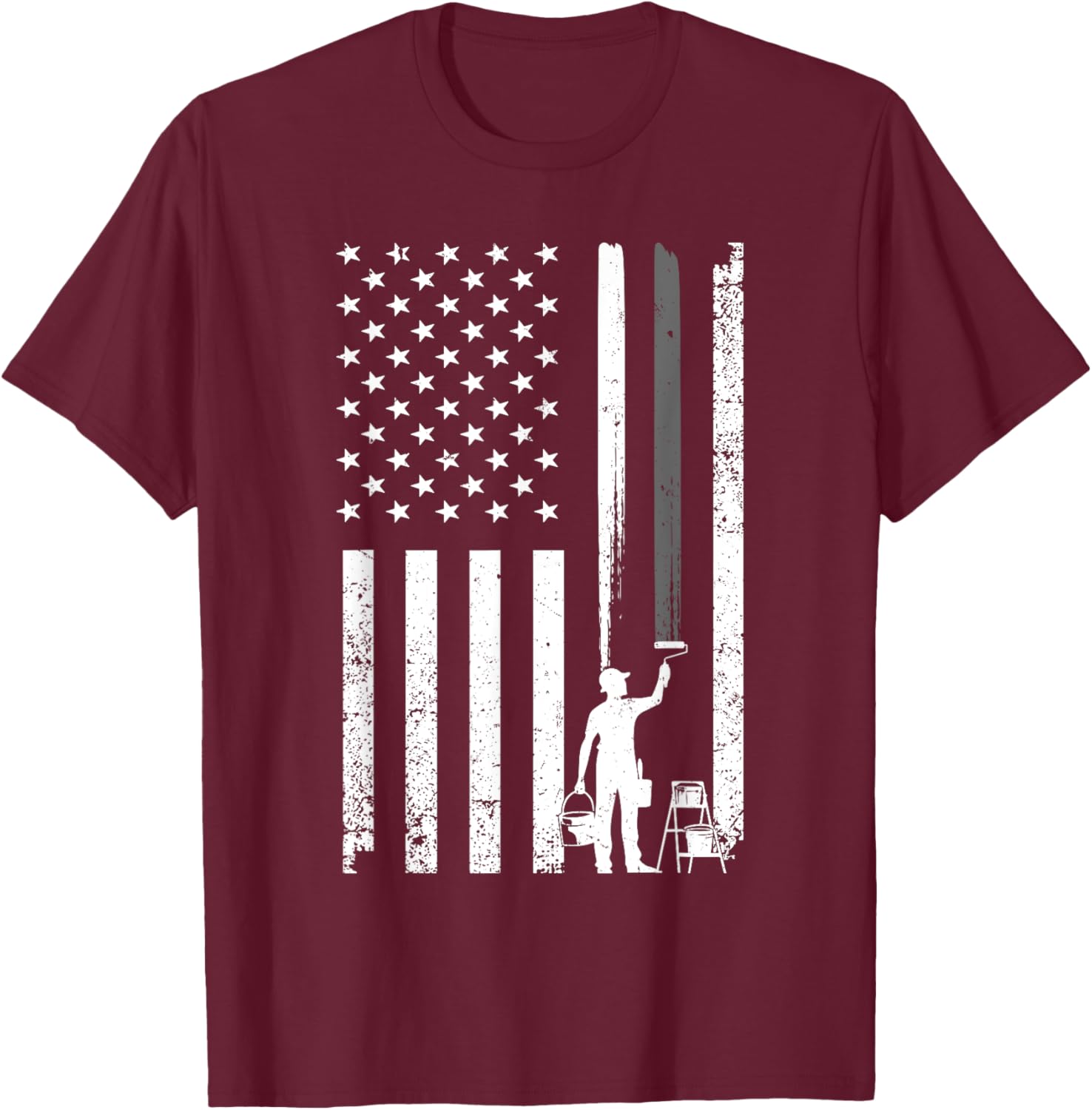Cool Painter Art Women Painting Job House Painter T-Shirt - T-Shirt | Maroon