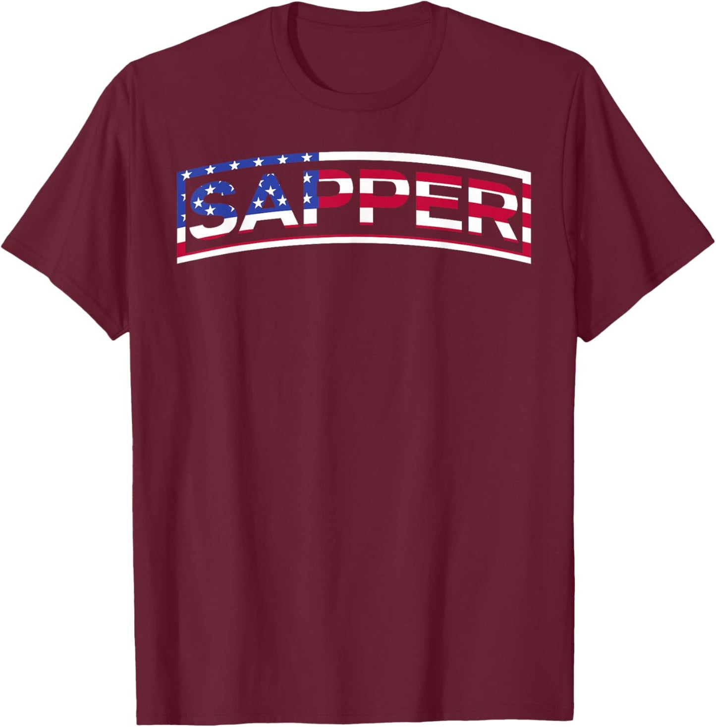 Sapper Military Engineer Infantry Soldier War Veteran T-Shirt - T-Shirt | Maroon