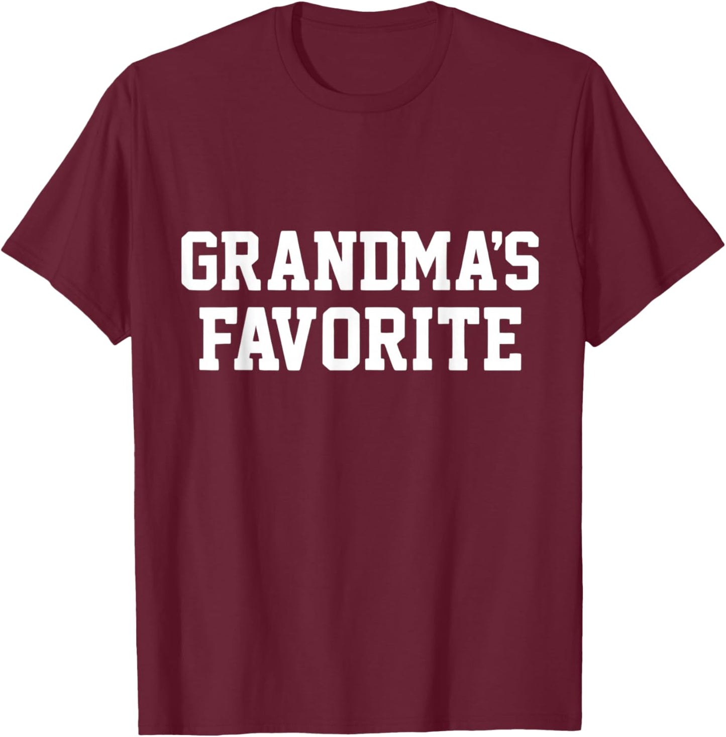 Funny Grandma's Favorite Black Modern Classic Crew T-Shirt - T-Shirt | Maroon