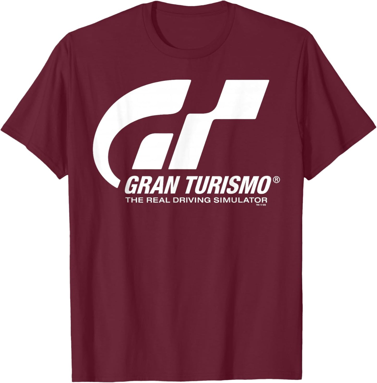 PlayStation Gran Turismo The Real Driving Simulator Grey T-Shirt - T-Shirt | Maroon