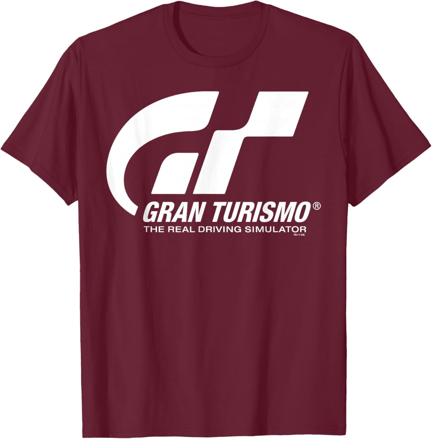 PlayStation Gran Turismo The Real Driving Simulator Grey T-Shirt - T-Shirt | Maroon