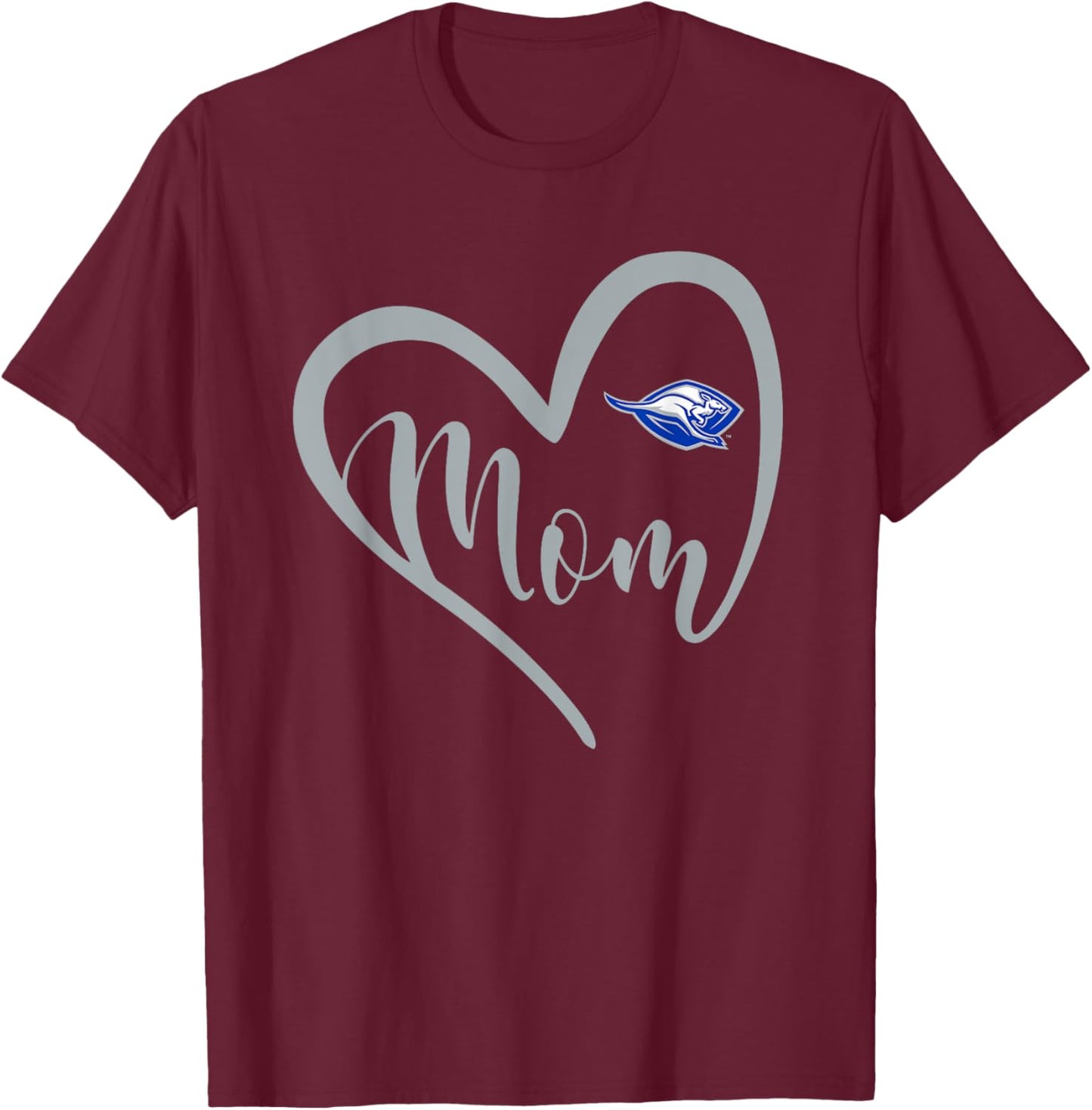 Weatherford Kangaroos Logo Heart Mom HS T-Shirt - T-Shirt | Maroon