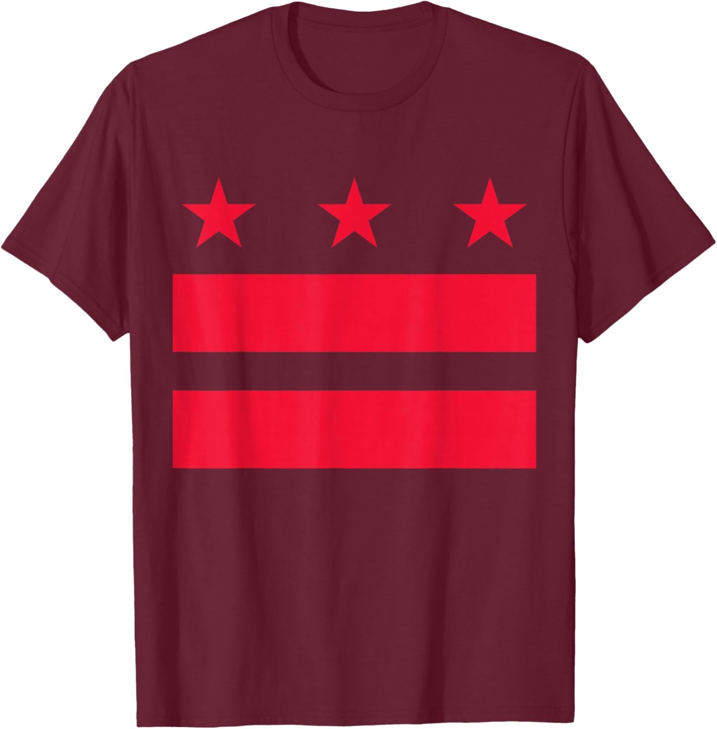 Washington DC Flag US Capital District of Columbia American T-Shirt - T-Shirt | Maroon