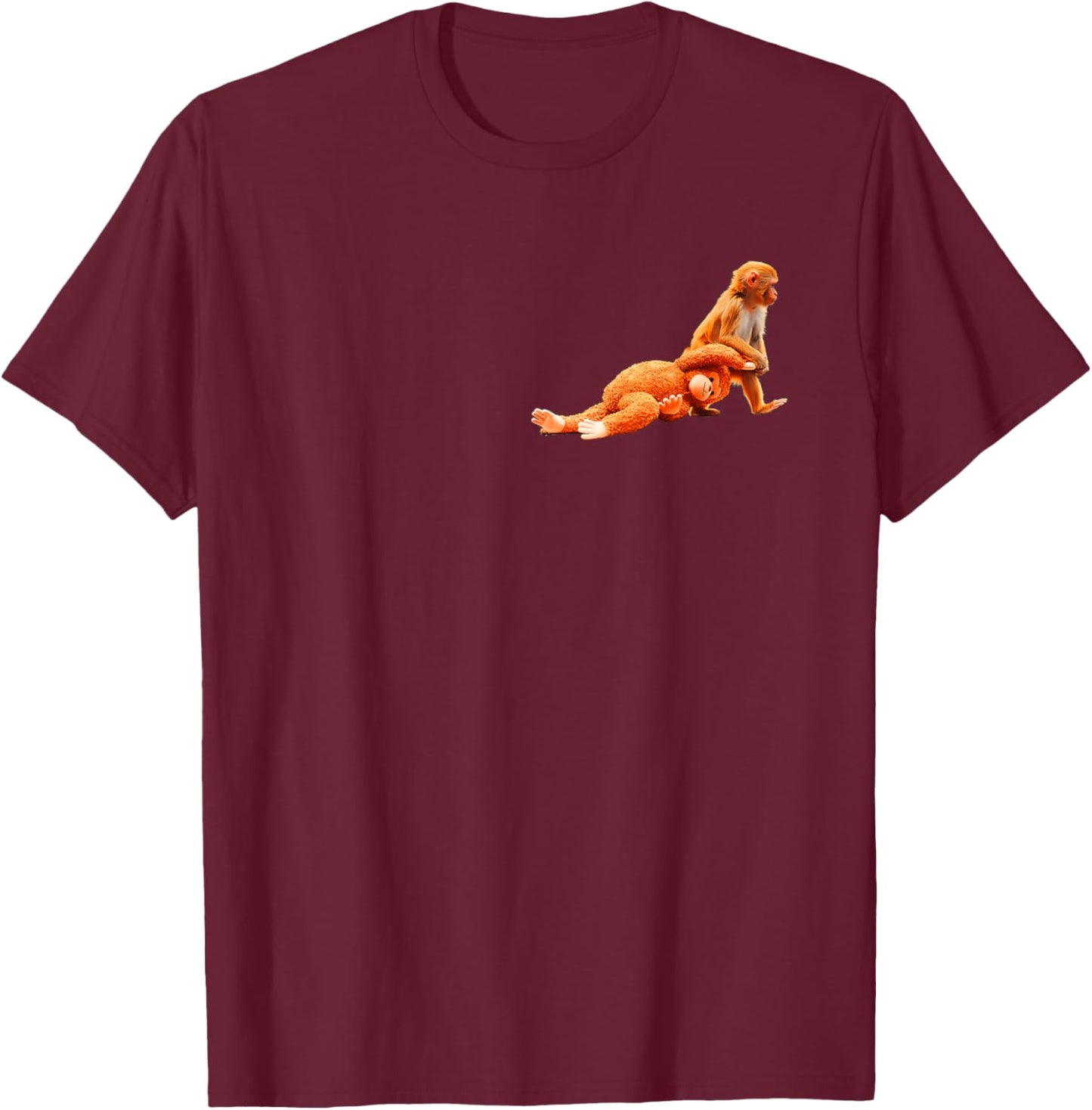 Monkey Punch (2 Side) T-Shirt - T-Shirt | Maroon