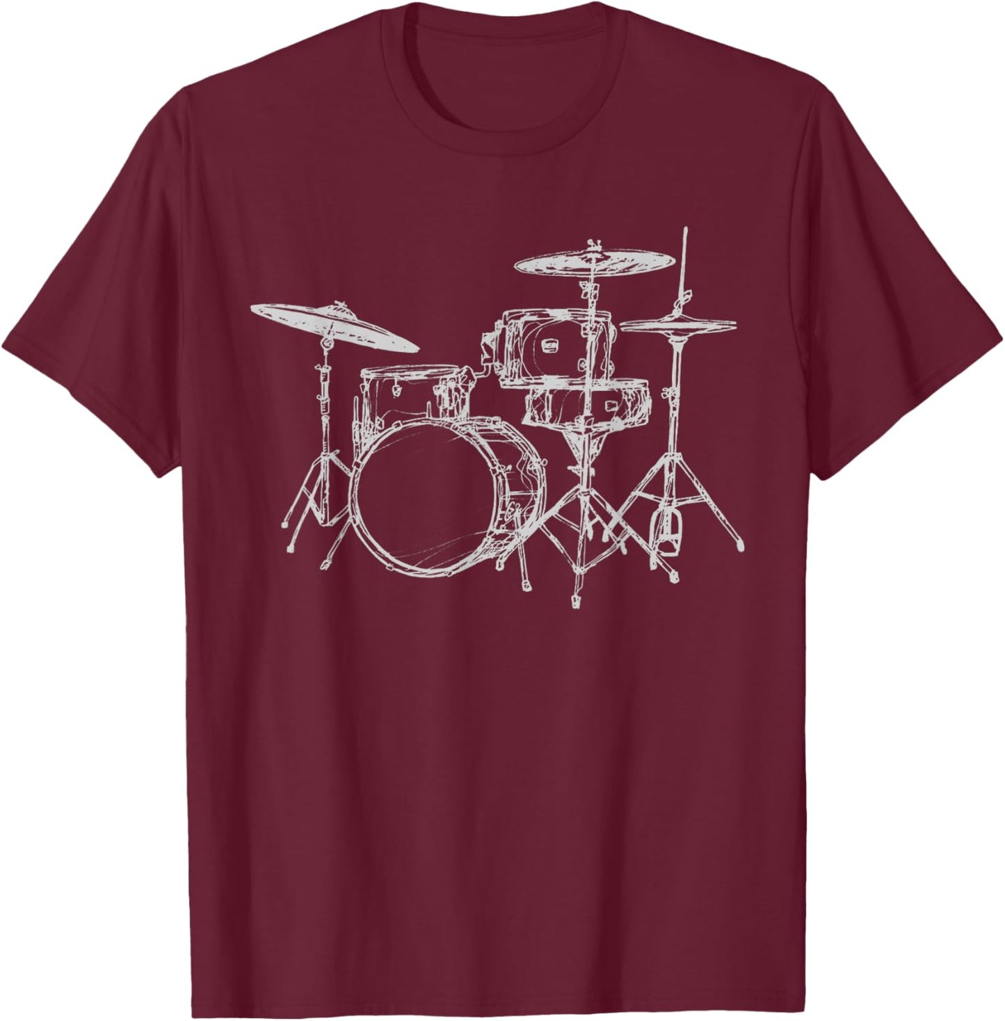 Drum design Teen Boys Musician Gifts Music Men T-Shirt - T-Shirt | Maroon