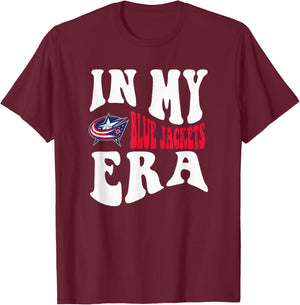 Columbus Blue Jackets Era Officially Licensed T-Shirt - T-Shirt | Maroon