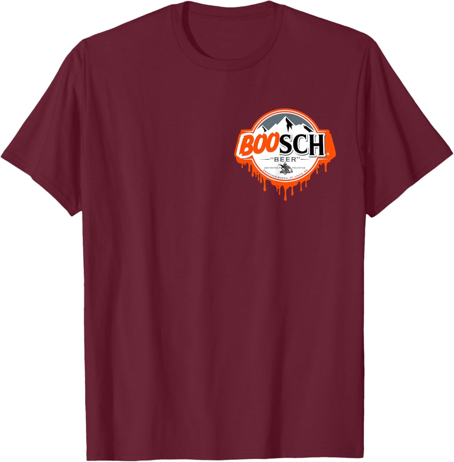 Boo SCH Ghost Halloween Beer Funny Drinking Spooky Costume T-Shirt - T-Shirt | Maroon