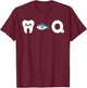 DTQ Dent Tuna Q Funny Word Game Funny Funny T-Shirt - T-Shirt | Maroon