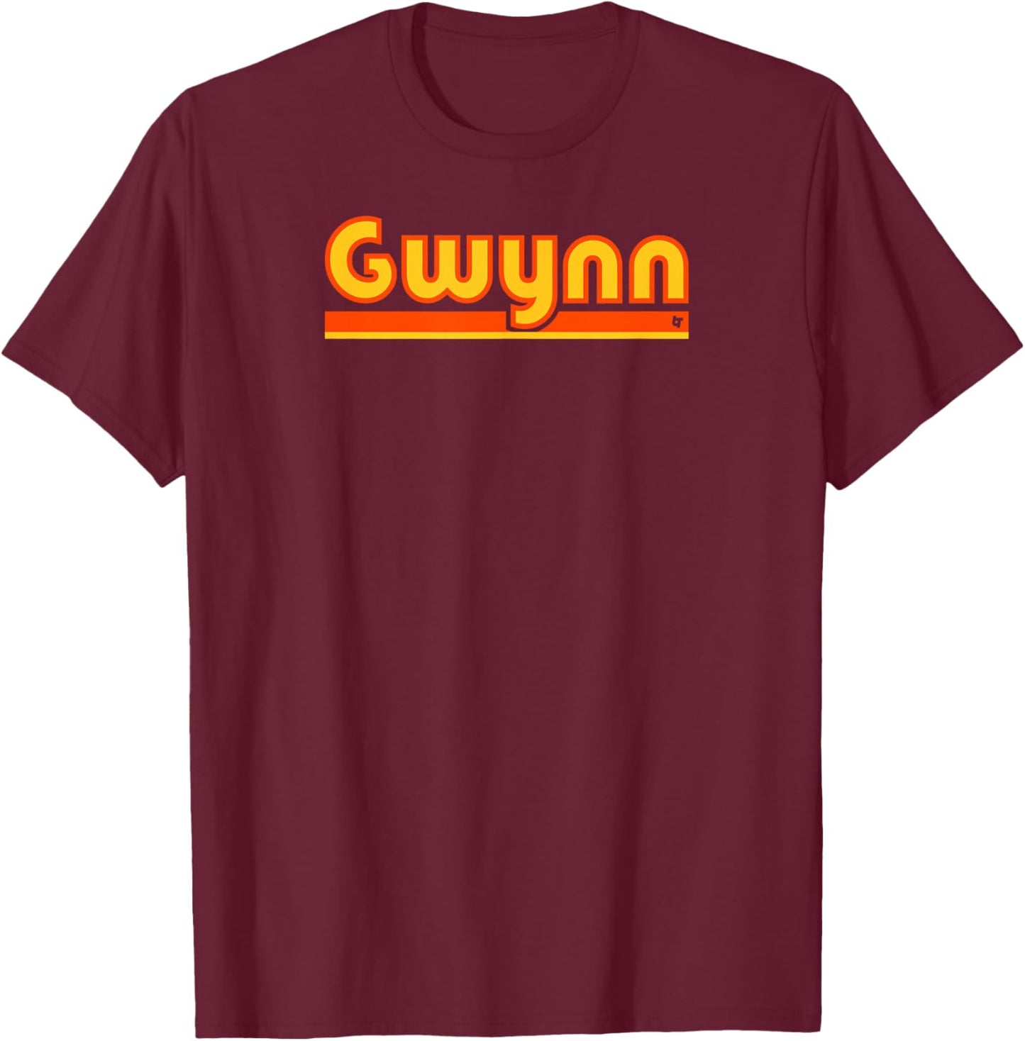 Tony Gwynn Jr: Team Name Text - San Diego Baseball T-Shirt - T-Shirt | Maroon