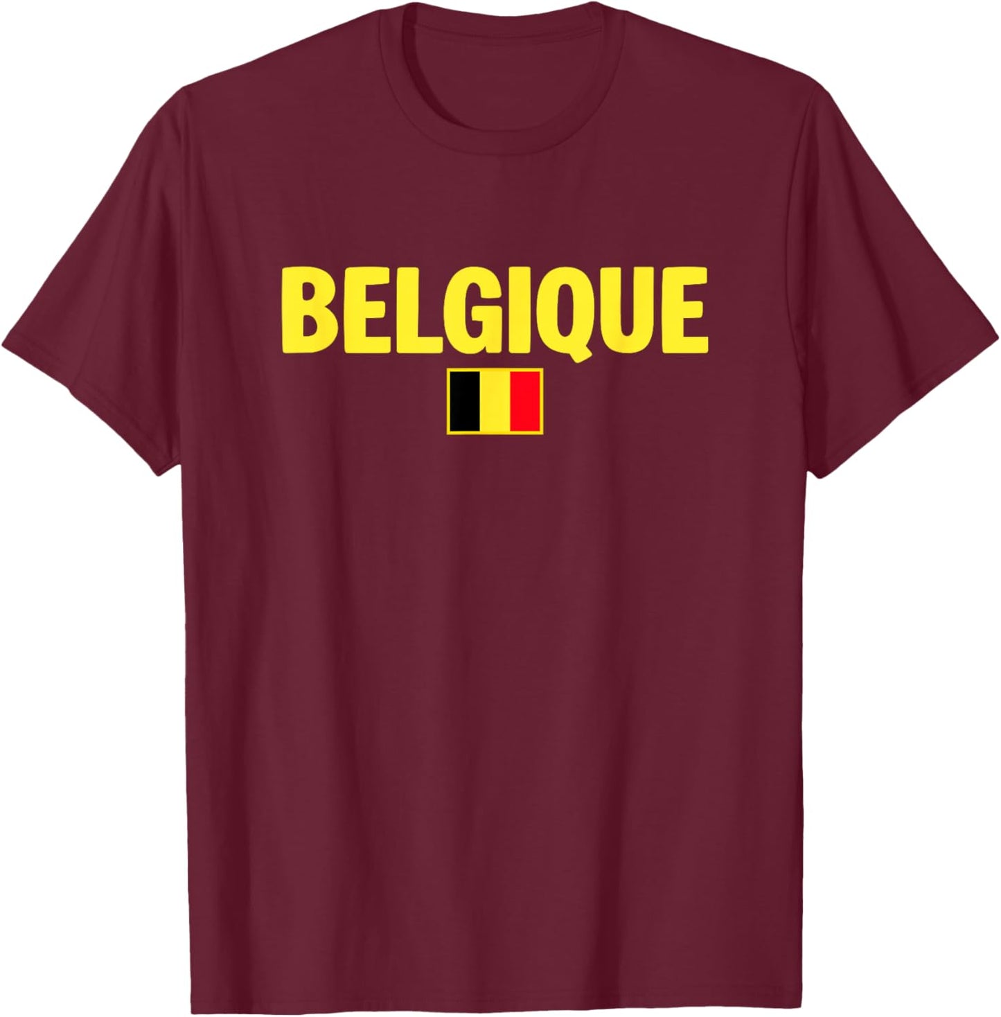 Drapeau Belgique T-Shirt - T-Shirt | Maroon