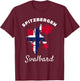 Spitsbergen Norway Flag Men Women Spitzbergen Svalbard T-Shirt - T-Shirt | Maroon
