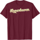 Manorhaven Retro Art Baseball Font Vintage T-Shirt - T-Shirt | Maroon