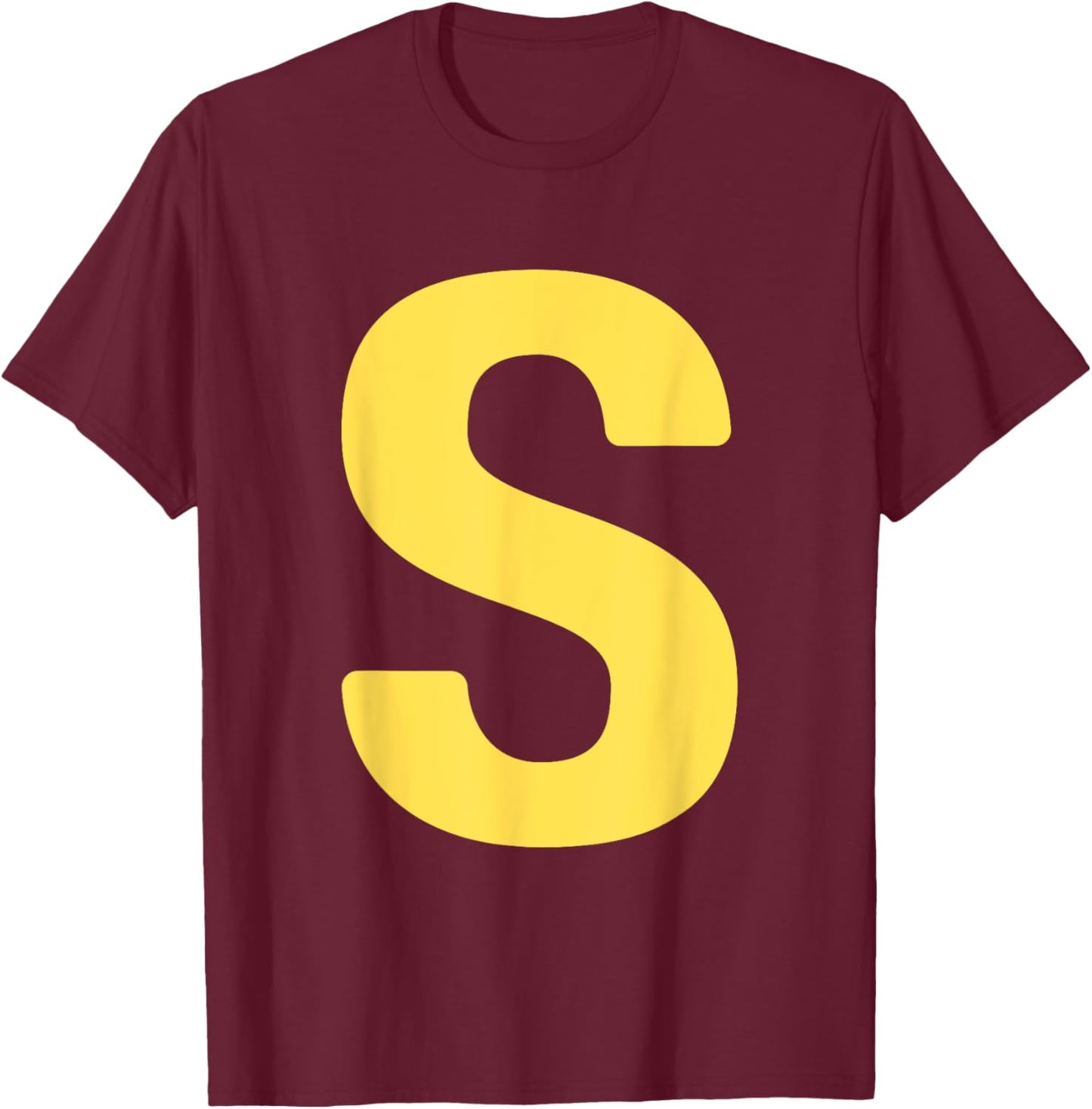 Letter S Funny Chipmunk Groupe Matching Halloween Costume T-Shirt - T-Shirt | Maroon
