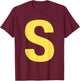 Letter S Funny Chipmunk Groupe Matching Halloween Costume T-Shirt - T-Shirt | Maroon