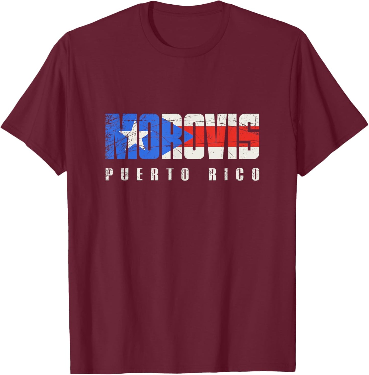 Puerto Rican flag Morovis Puerto Rico T-Shirt - T-Shirt | Maroon