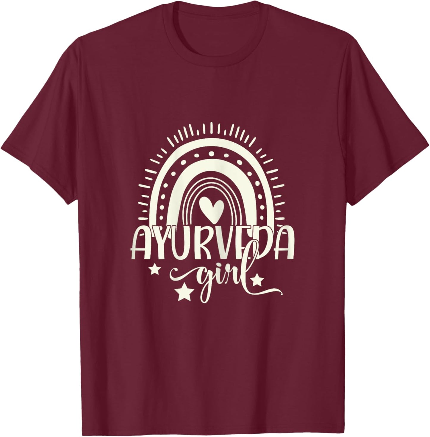 Ayurveda Girl Indian Medicine Holistic Dosha Yoga Wellness T-Shirt - T-Shirt | Maroon