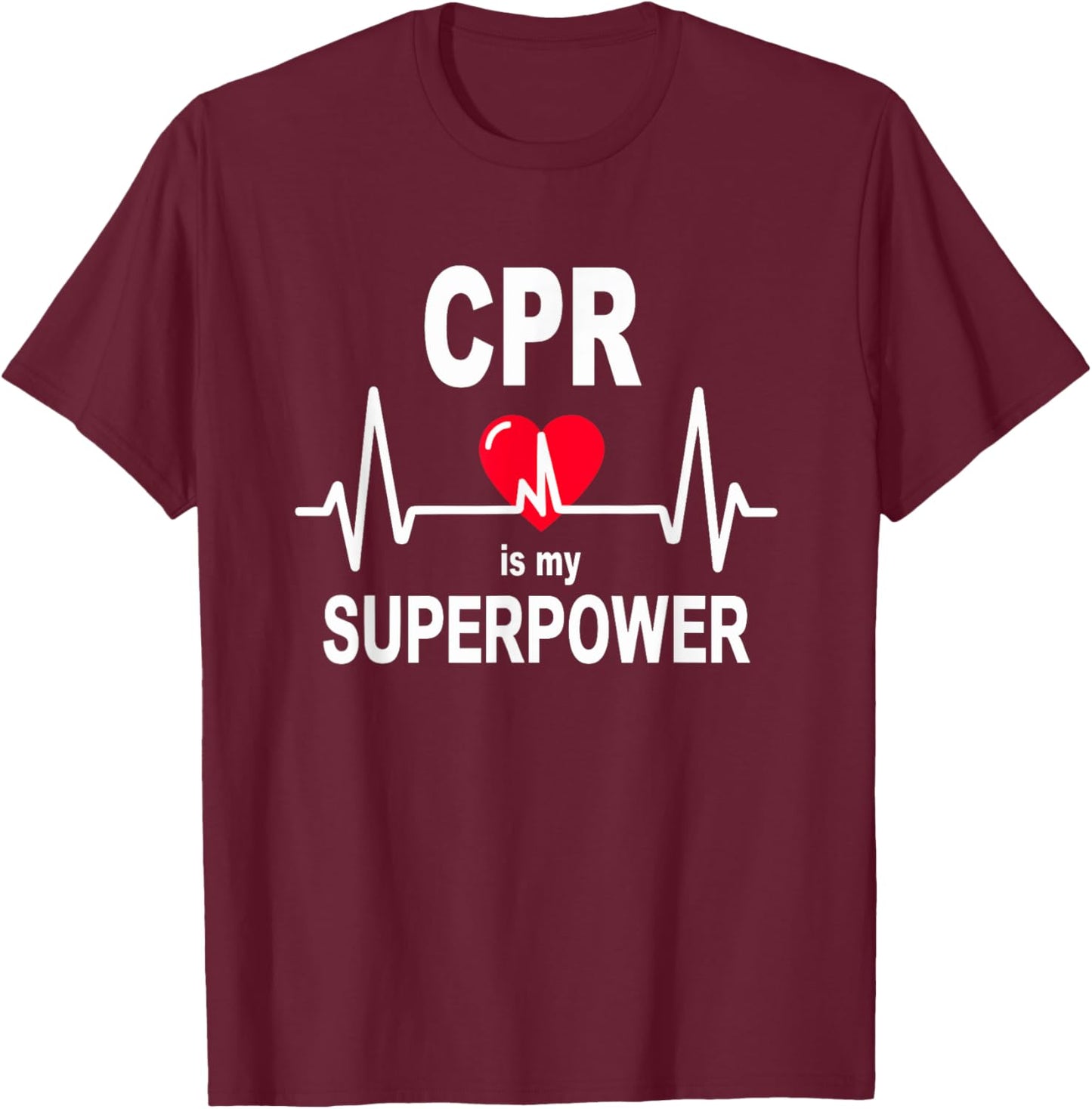 CPR Instructor First Aid Course, Care Emergency Coach T-Shirt - T-Shirt | Maroon