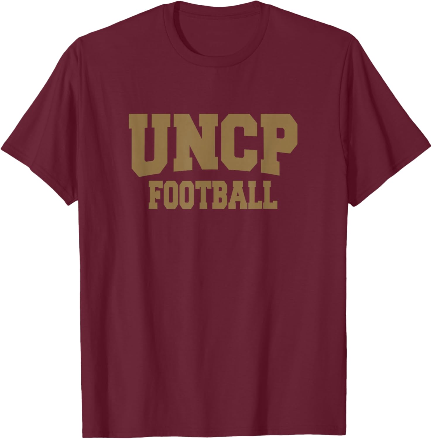 UNCP Football Braves Apparel Sports Fan T-Shirt - T-Shirt | Maroon