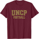 UNCP Football Braves Apparel Sports Fan T-Shirt - T-Shirt | Maroon