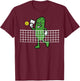 Pickle Playing Pickleball Funny Player Sports Men Kids Women T-Shirt - T-Shirt | Maroon
