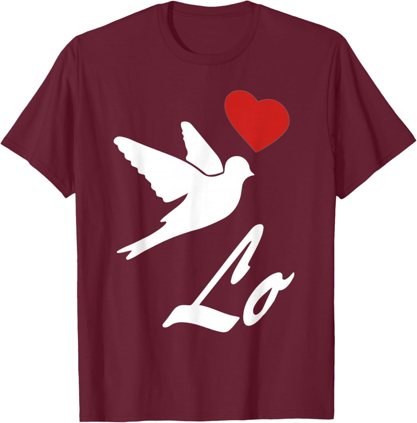 Ensemble Couple Assortis Amour Gauche Droite St Valentin T-S T-Shirt - T-Shirt | Maroon