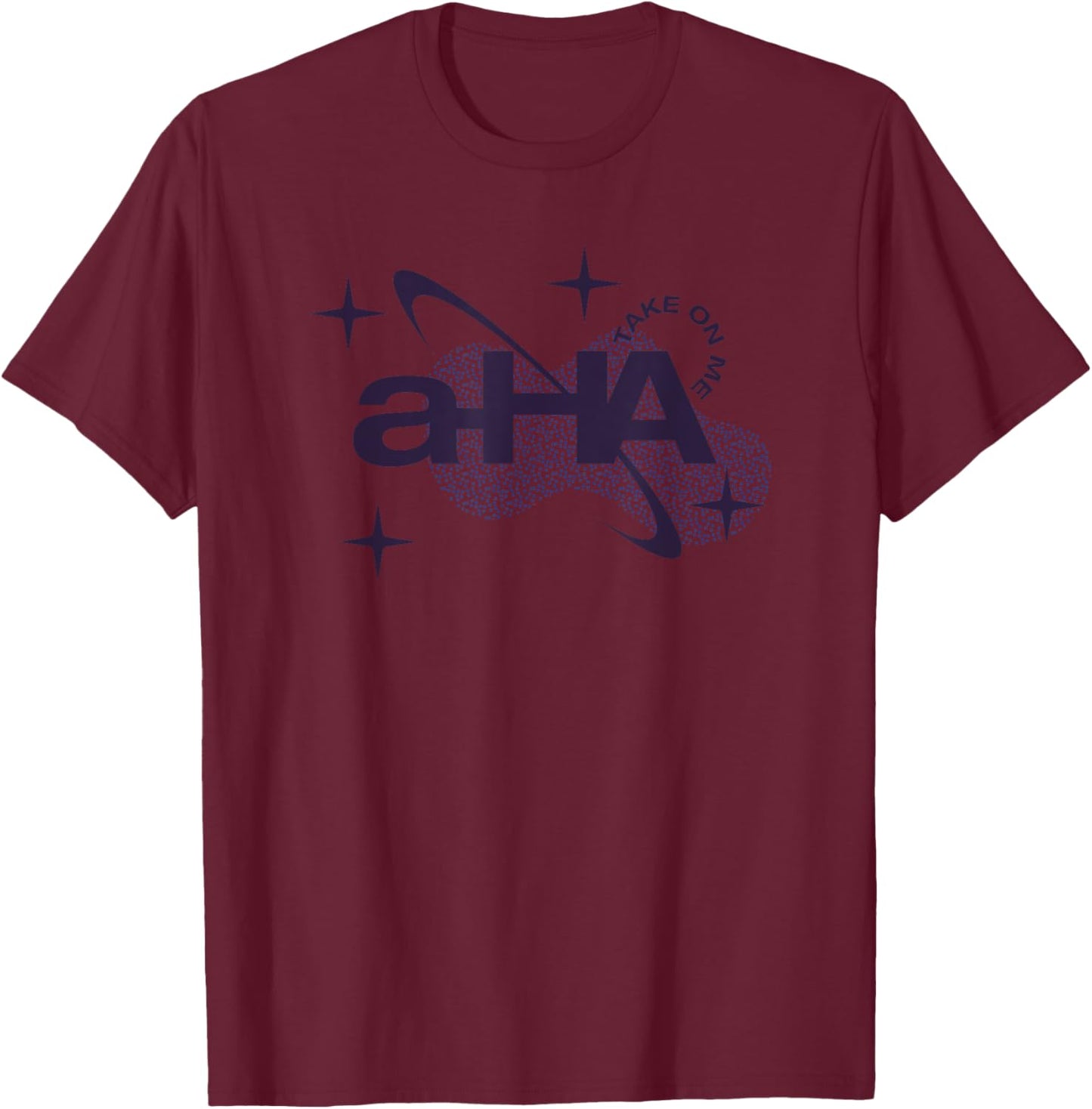 A-Ha Take On Me Stars T-Shirt - T-Shirt | Maroon