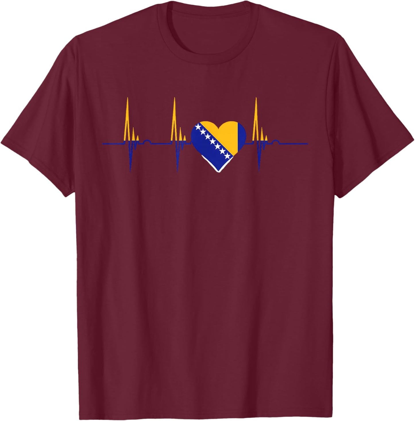 Bosnien und Herzegowina Flagge Bosnische Wurzeln T-Shirt - T-Shirt | Maroon