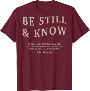 Youth Be Still & Know Christian Teen Girl Women Jesus God T-Shirt - T-Shirt | Maroon