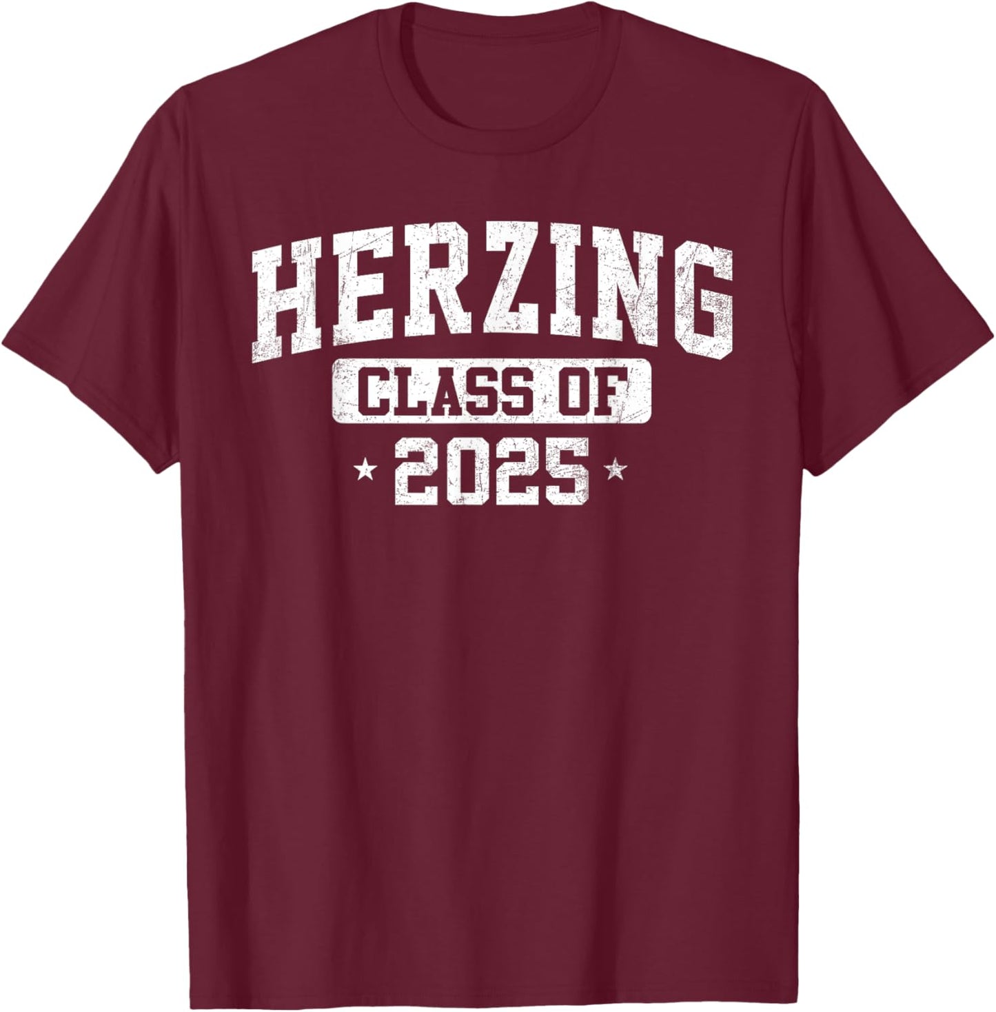 Herzing University Class of 2025 Graduate Arch Vintage T-Shirt - T-Shirt | Maroon