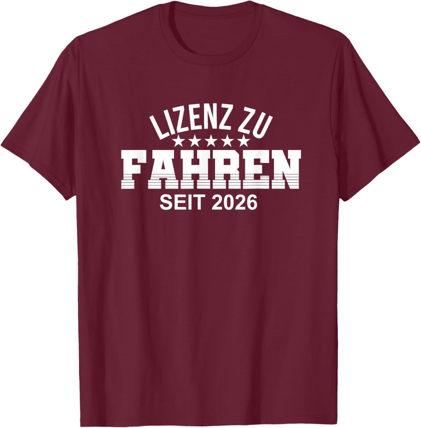 Führerschein 2026 Führerscheinprüfung bestanden Fahrprüfung T-Shirt - T-Shirt | Maroon