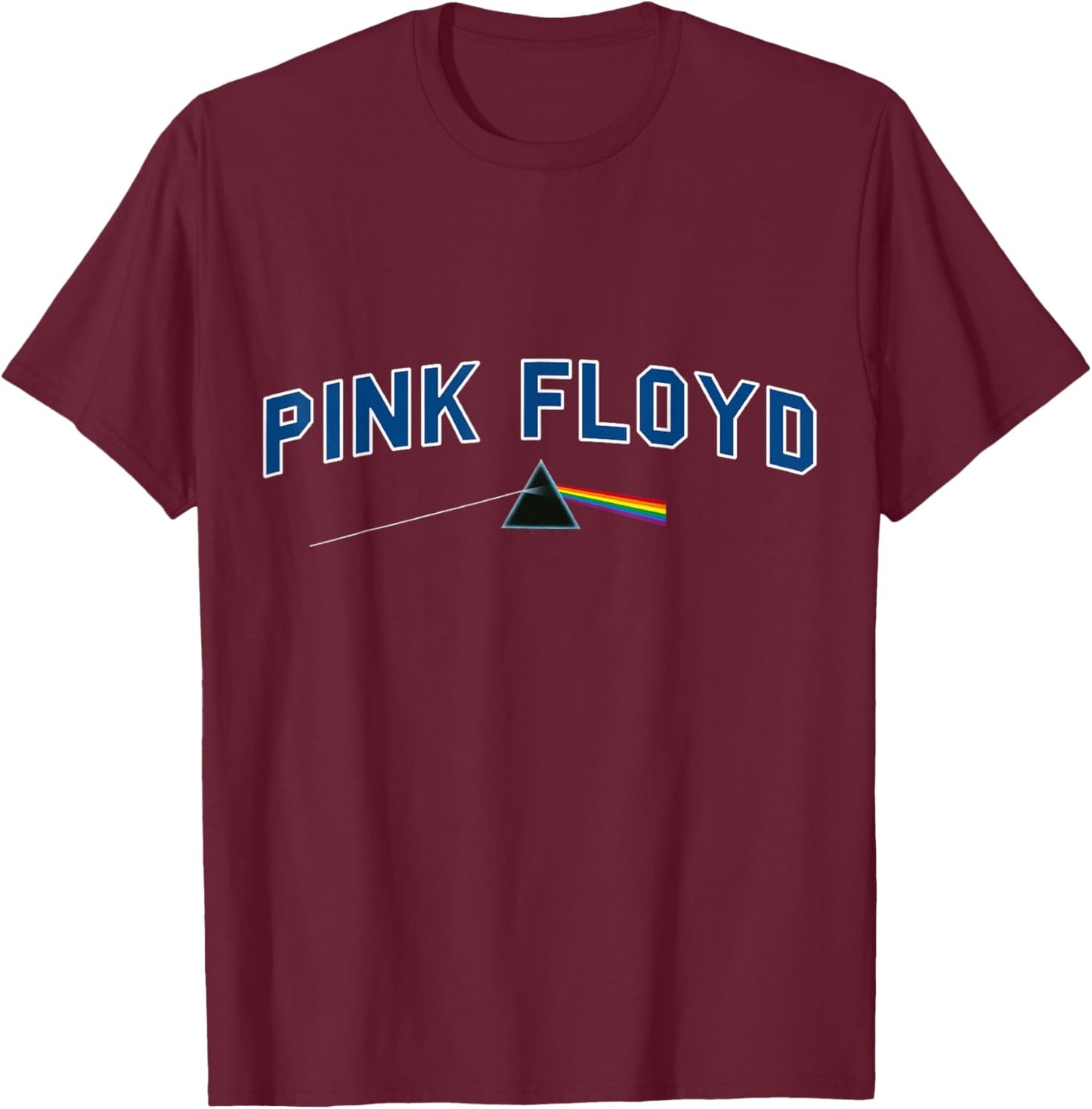 Official Pink Floyd Band Prism Retro Rock Music Dark Grey T-Shirt - T-Shirt | Maroon