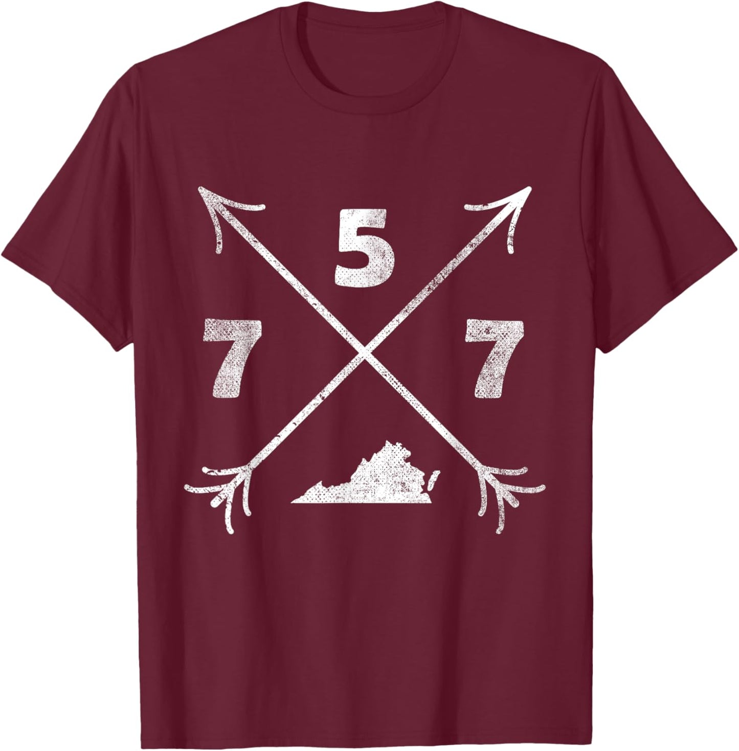 Virginia Beach Virginia VA | area code 757 T-Shirt - T-Shirt | Maroon