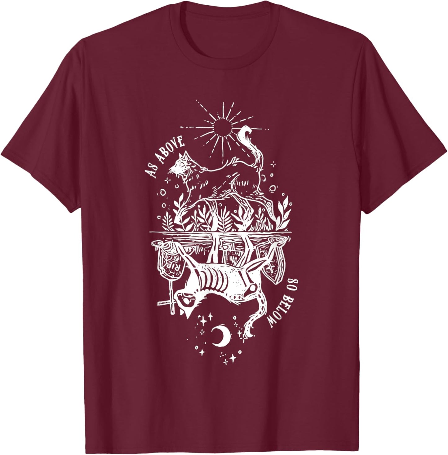 as above so below cat Women T-Shirt - T-Shirt | Maroon
