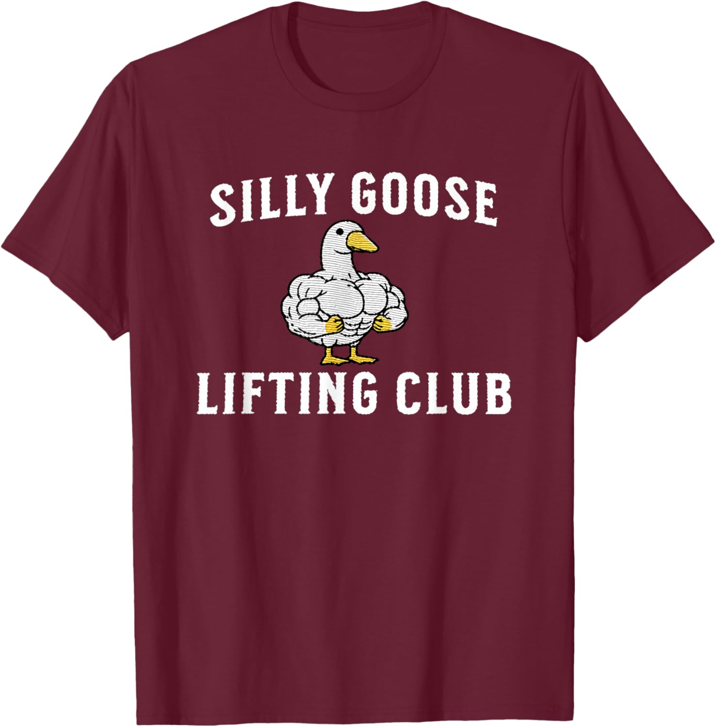 Silly Goose Lifting Club T-Shirt - T-Shirt | Maroon