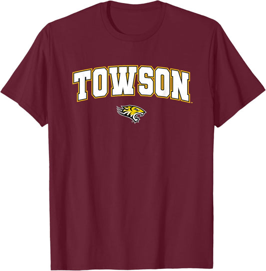 Towson University Tigers Arch Logo T-Shirt - T-Shirt | Maroon