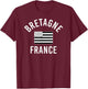 Brittany France Flag T-Shirt - T-Shirt | Maroon