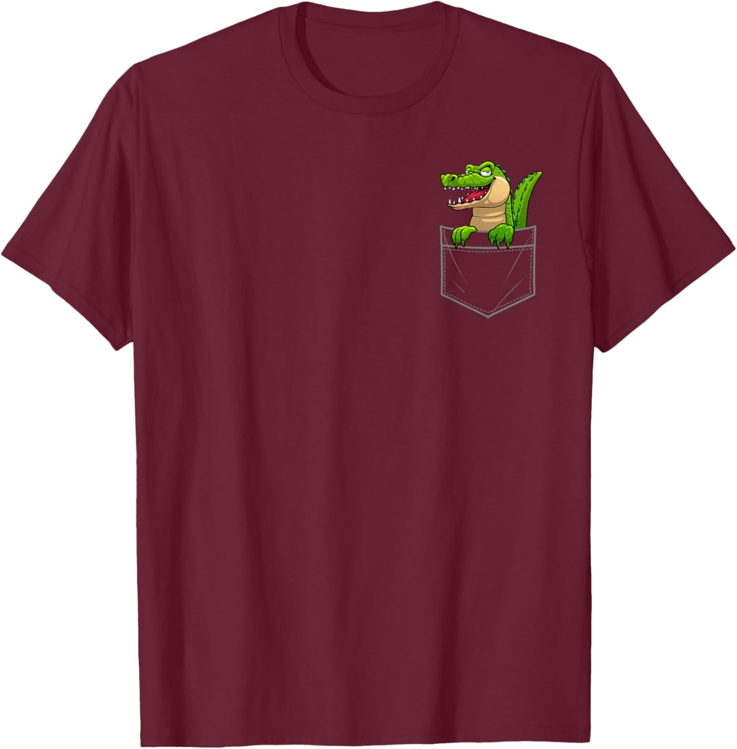 Funny Crocodile Art Women Kids Gator Lover Crocodile T-Shirt - T-Shirt | Maroon
