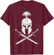Ancient Roman Legion Grunge Helmet and Swords Art T-Shirt - T-Shirt | Maroon