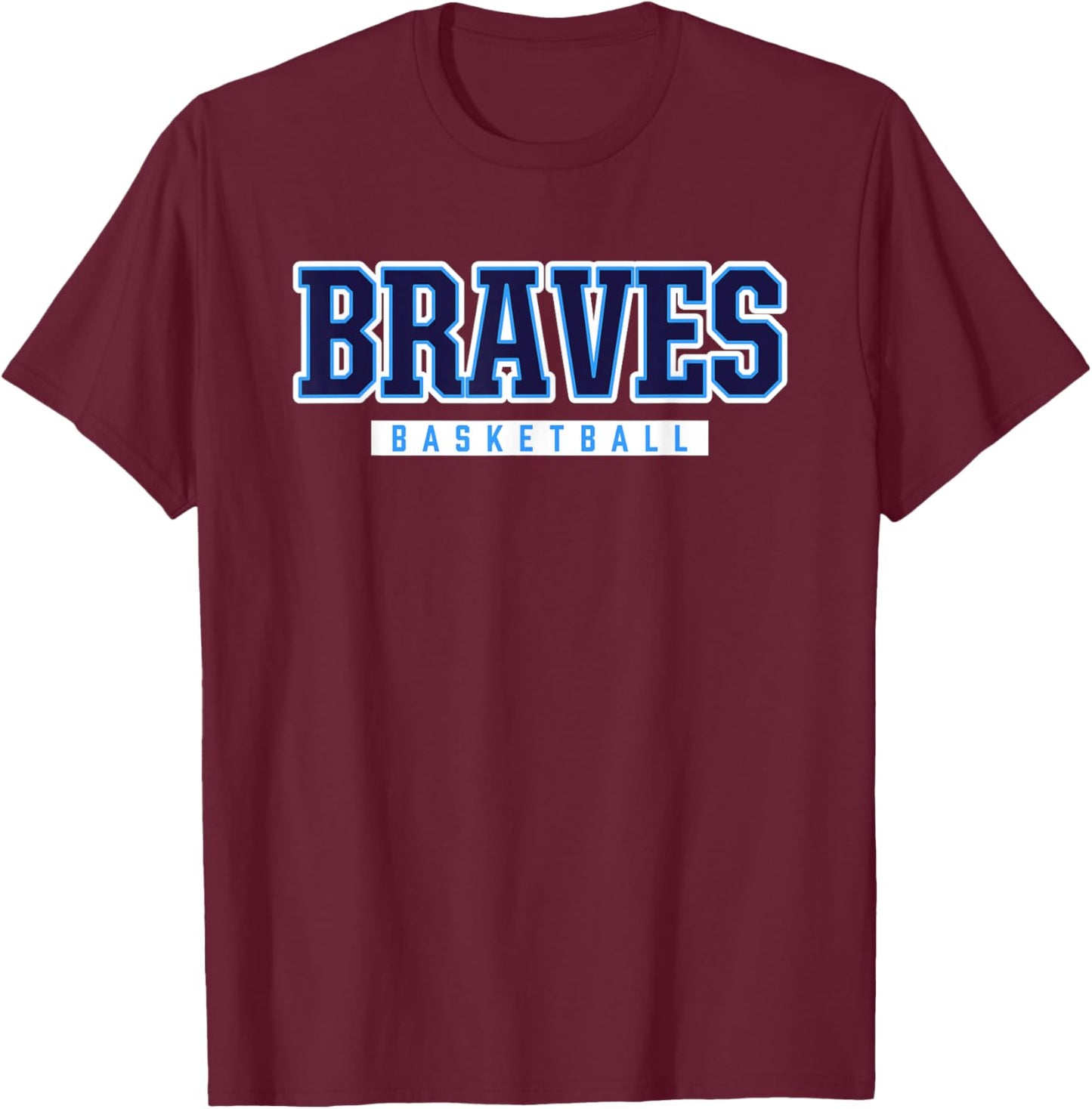 Braves Basketball Indian River High School T-Shirt - T-Shirt | Maroon