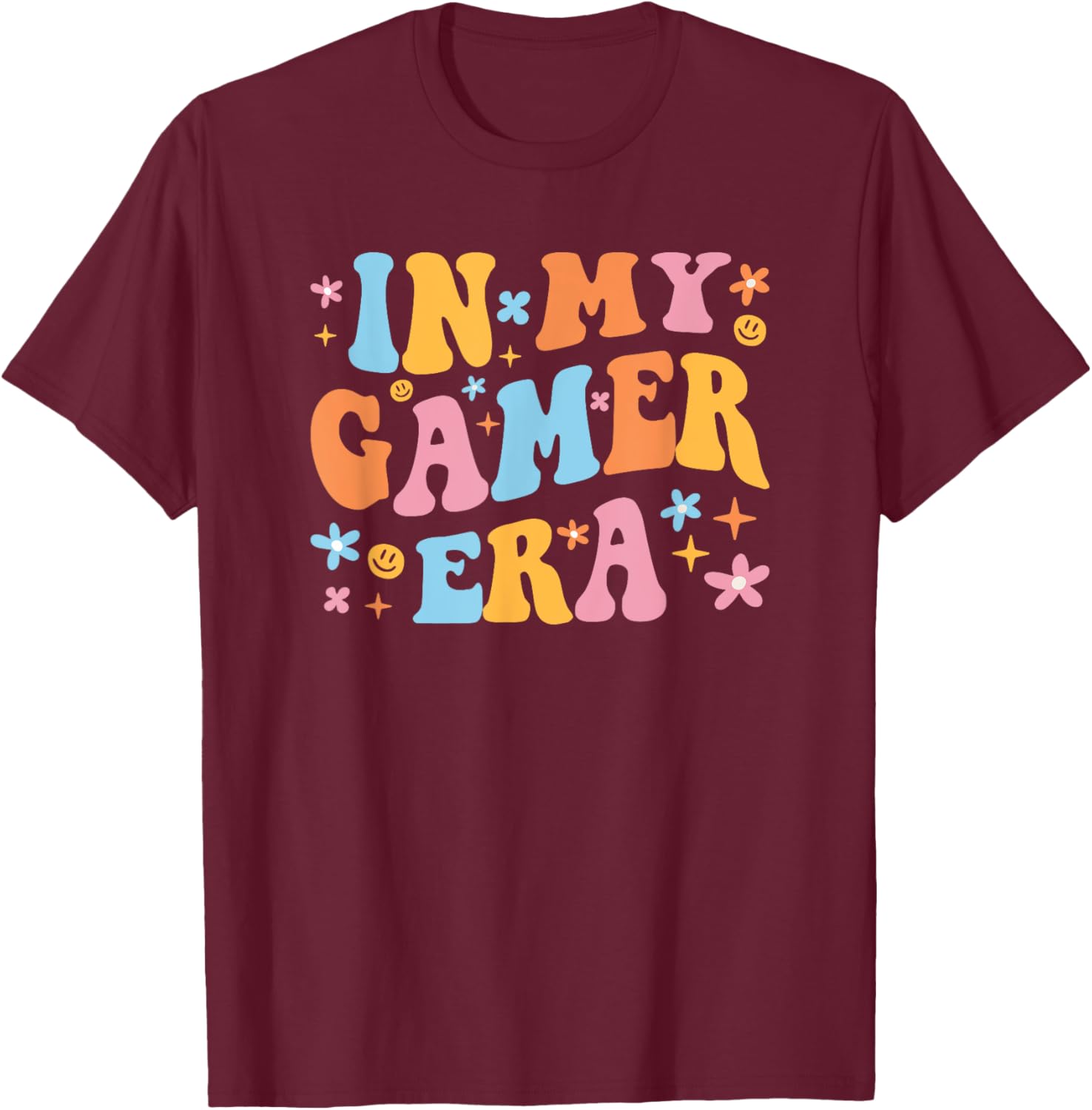 In My Gamer Era Video Games Lover Cute Gamer Girl Women T-Shirt - T-Shirt | Maroon