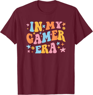 In My Gamer Era Video Games Lover Cute Gamer Girl Women T-Shirt - T-Shirt | Maroon