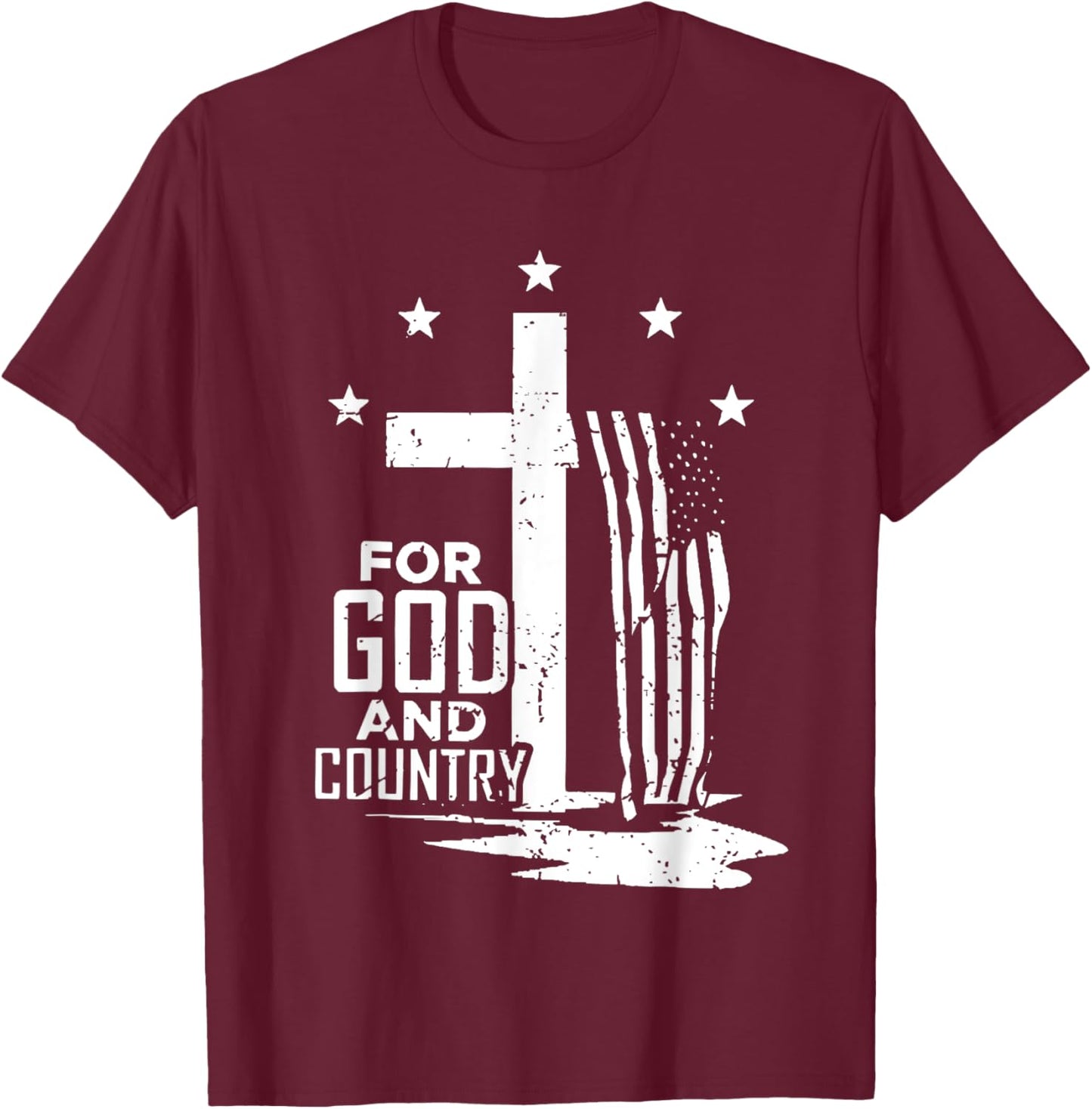 For God and Country T-Shirt - T-Shirt | Maroon