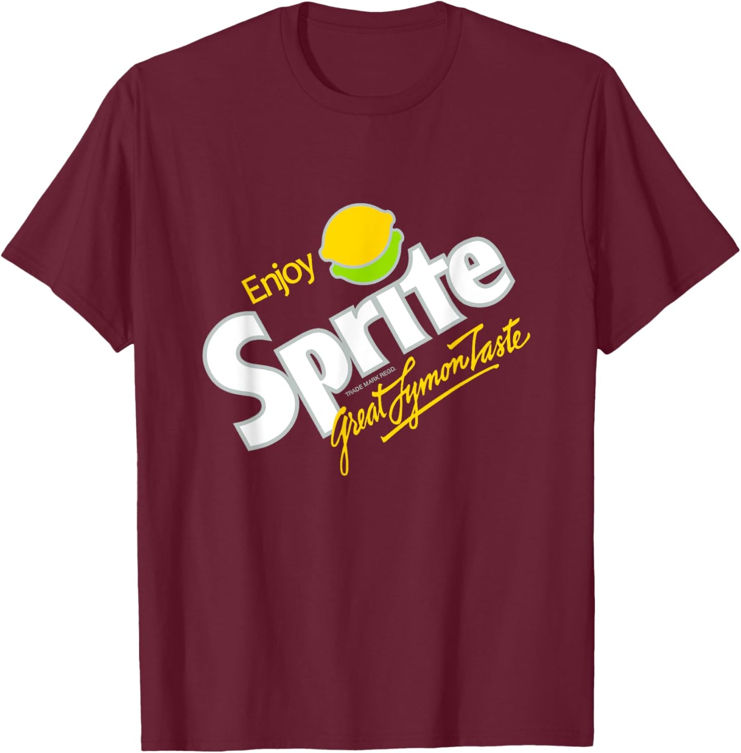 Sprite 80s Retro Logo T-Shirt - T-Shirt | Maroon