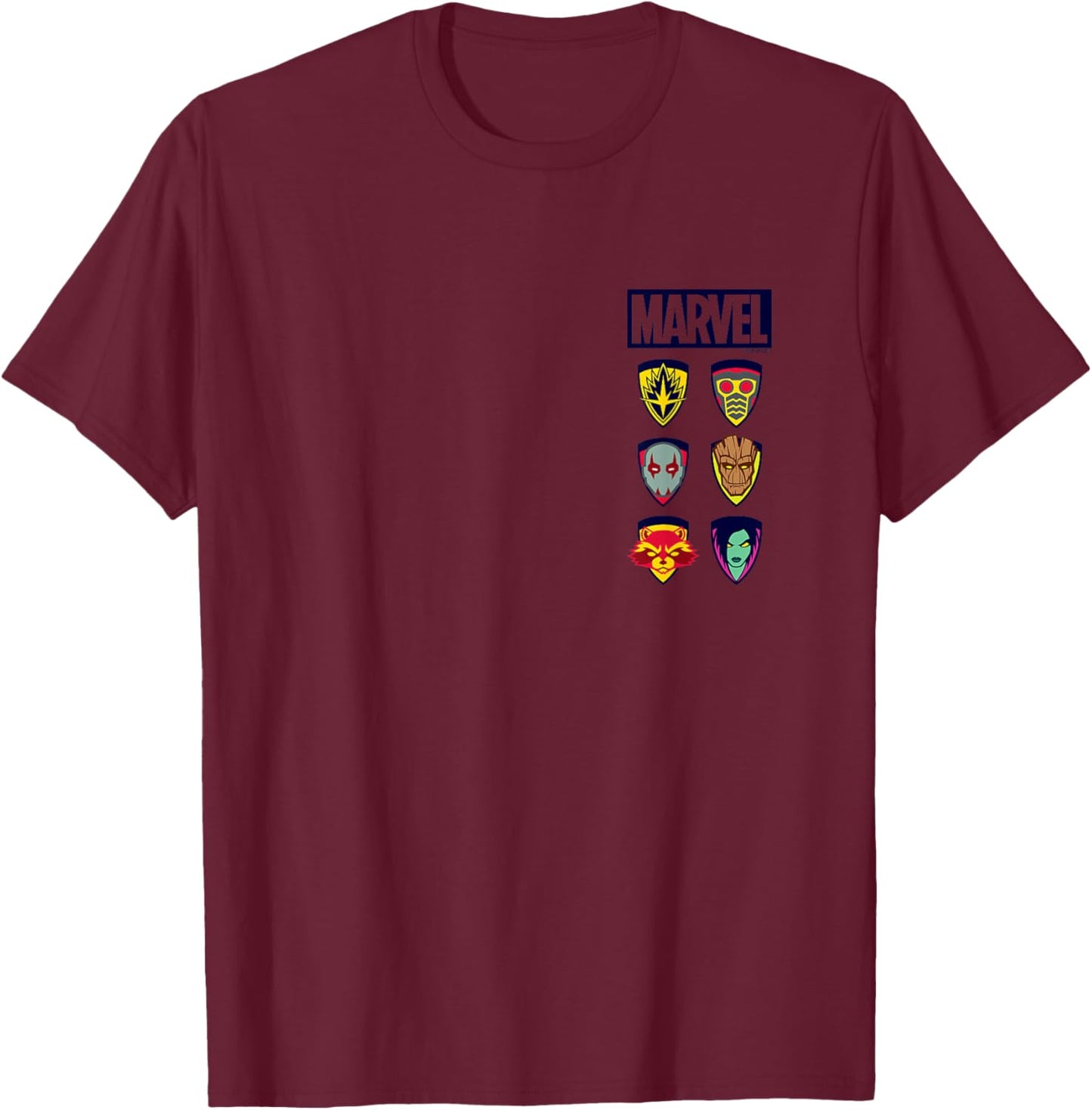 Guardians of The Galaxy - Stacked Icons T-Shirt - T-Shirt | Maroon