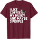 Husky Design Women Siberian Husky Dog Husky Lover T-Shirt - T-Shirt | Maroon