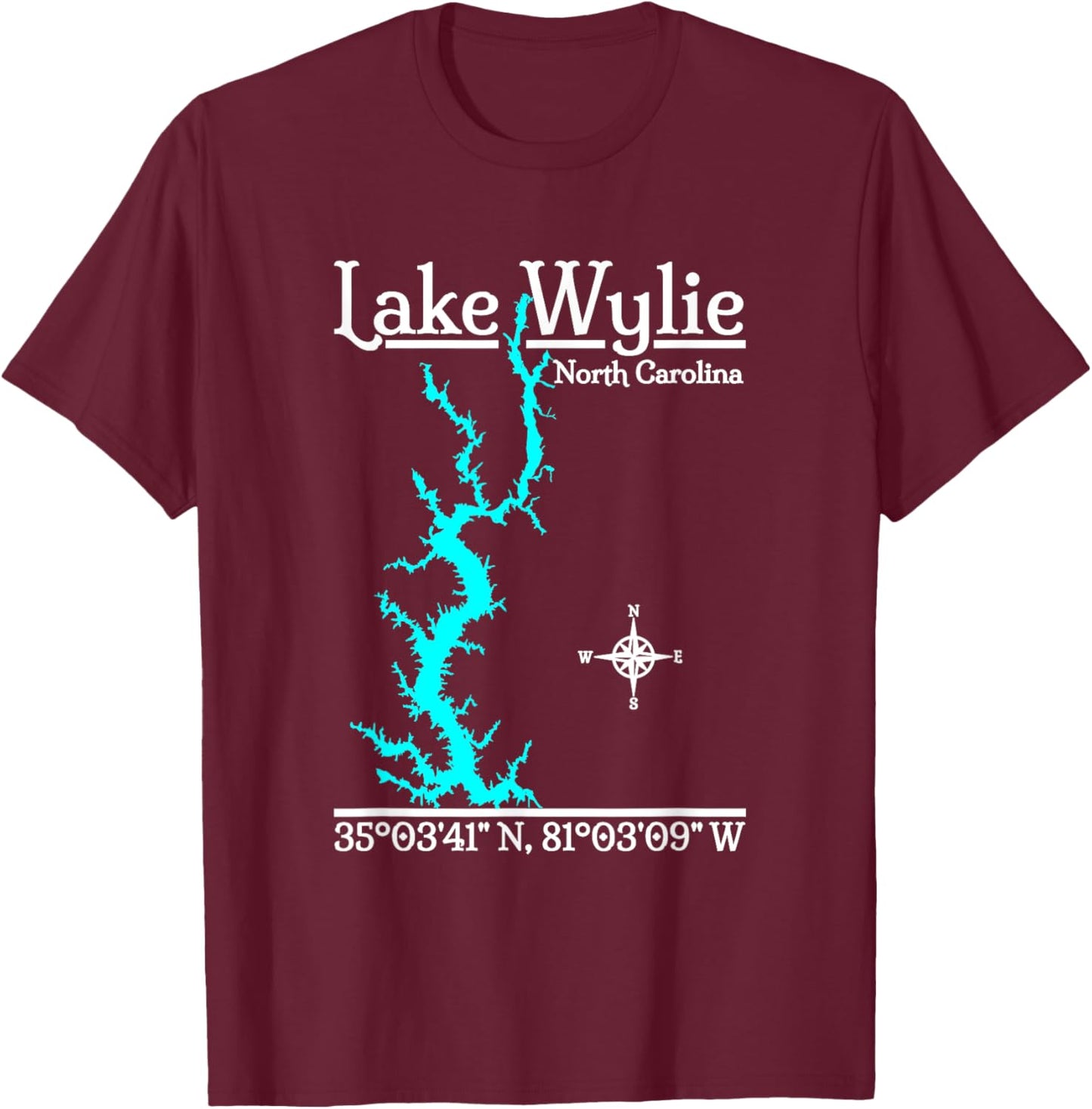 Lake Wylie - North Carolina T-Shirt - T-Shirt | Maroon